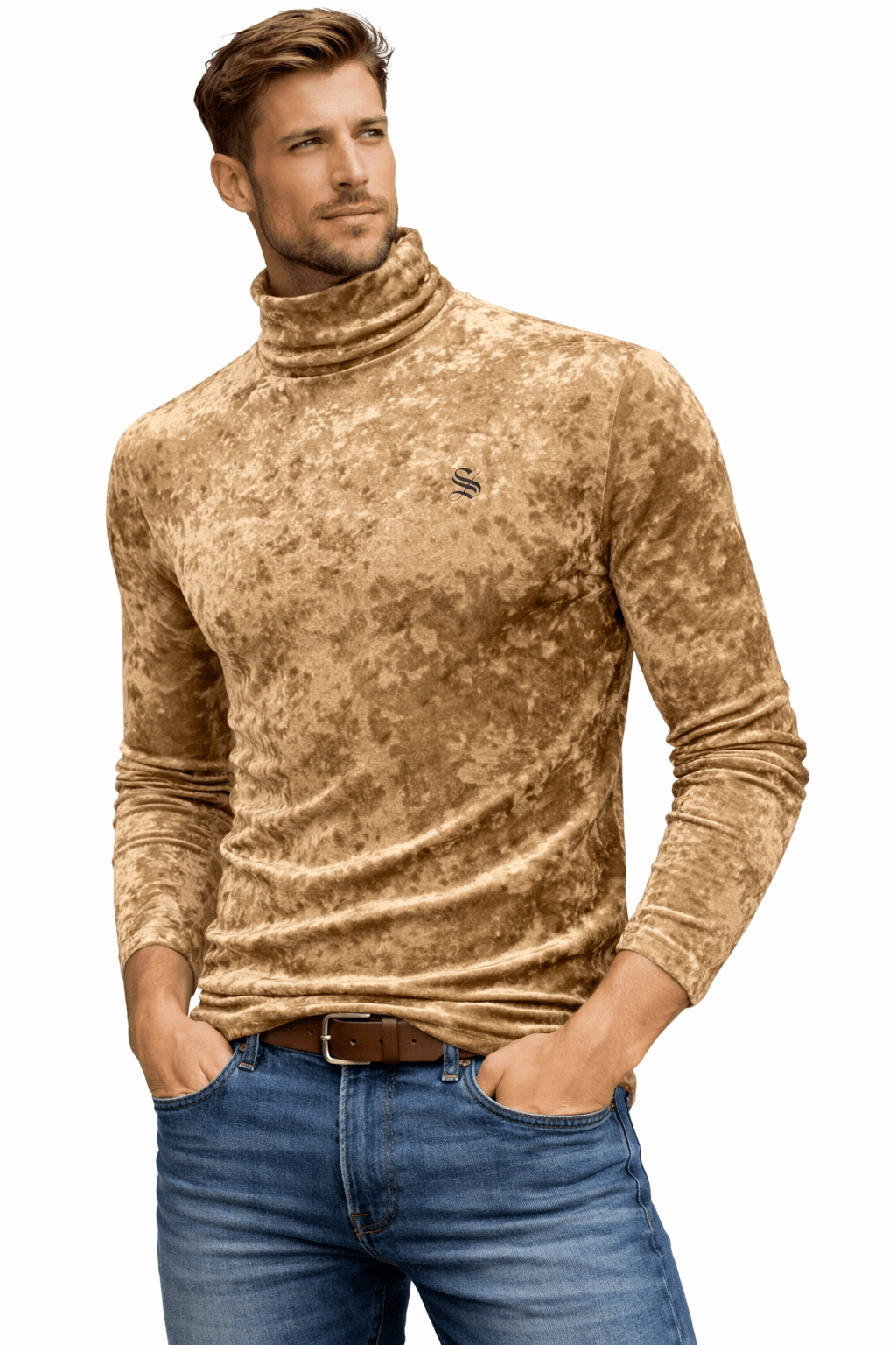 Kvn 12 - High Neck Sweater for Men - Sarman Fashion - Wholesale Clothing Fashion Brand for Men from Canada