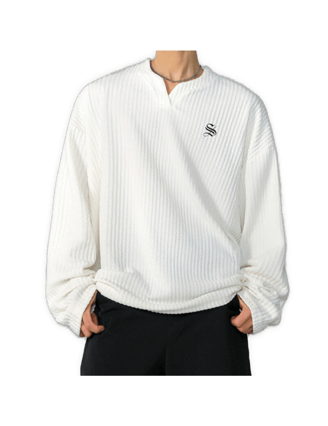 Lidt - V - Neck Shirt for Men - Sarman Fashion - Wholesale Clothing Fashion Brand for Men from Canada