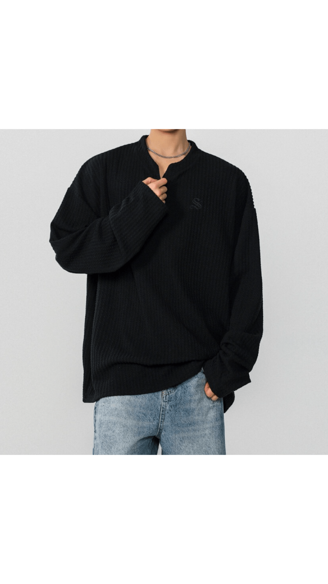Lidt - V - Neck Shirt for Men - Sarman Fashion - Wholesale Clothing Fashion Brand for Men from Canada