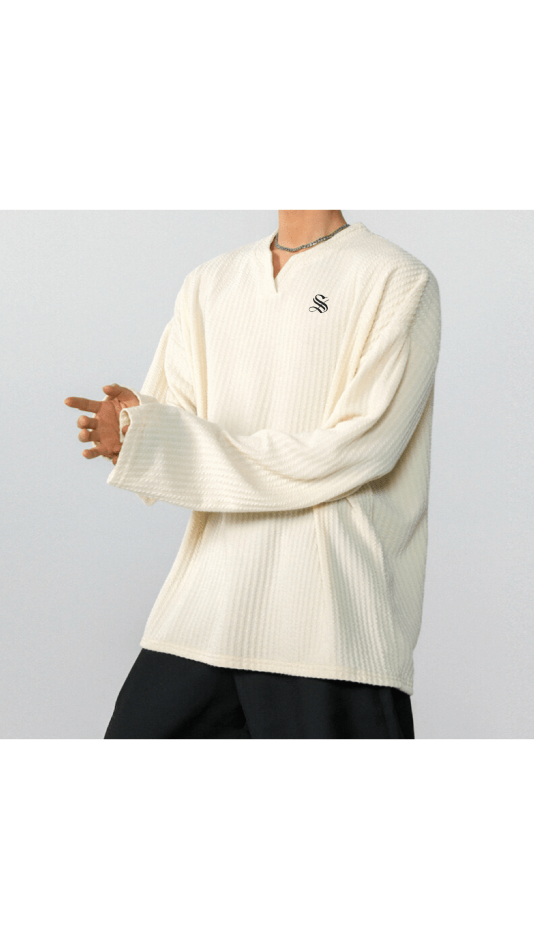 Lidt - V - Neck Shirt for Men - Sarman Fashion - Wholesale Clothing Fashion Brand for Men from Canada