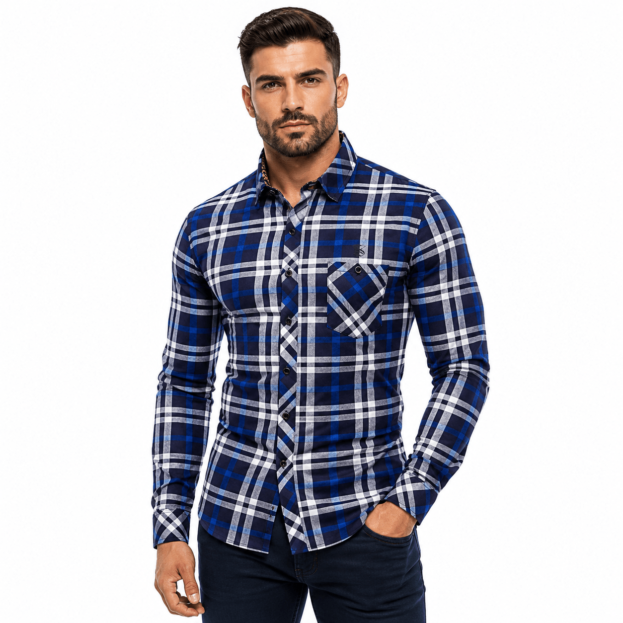Liza - Long Sleeves Shirt for Men - Sarman Fashion - Wholesale Clothing Fashion Brand for Men from Canada