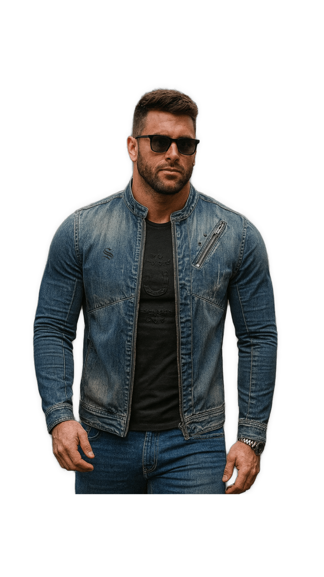 LKO 2 - Long Sleeve Jeans Jacket for Men - Sarman Fashion - Wholesale Clothing Fashion Brand for Men from Canada