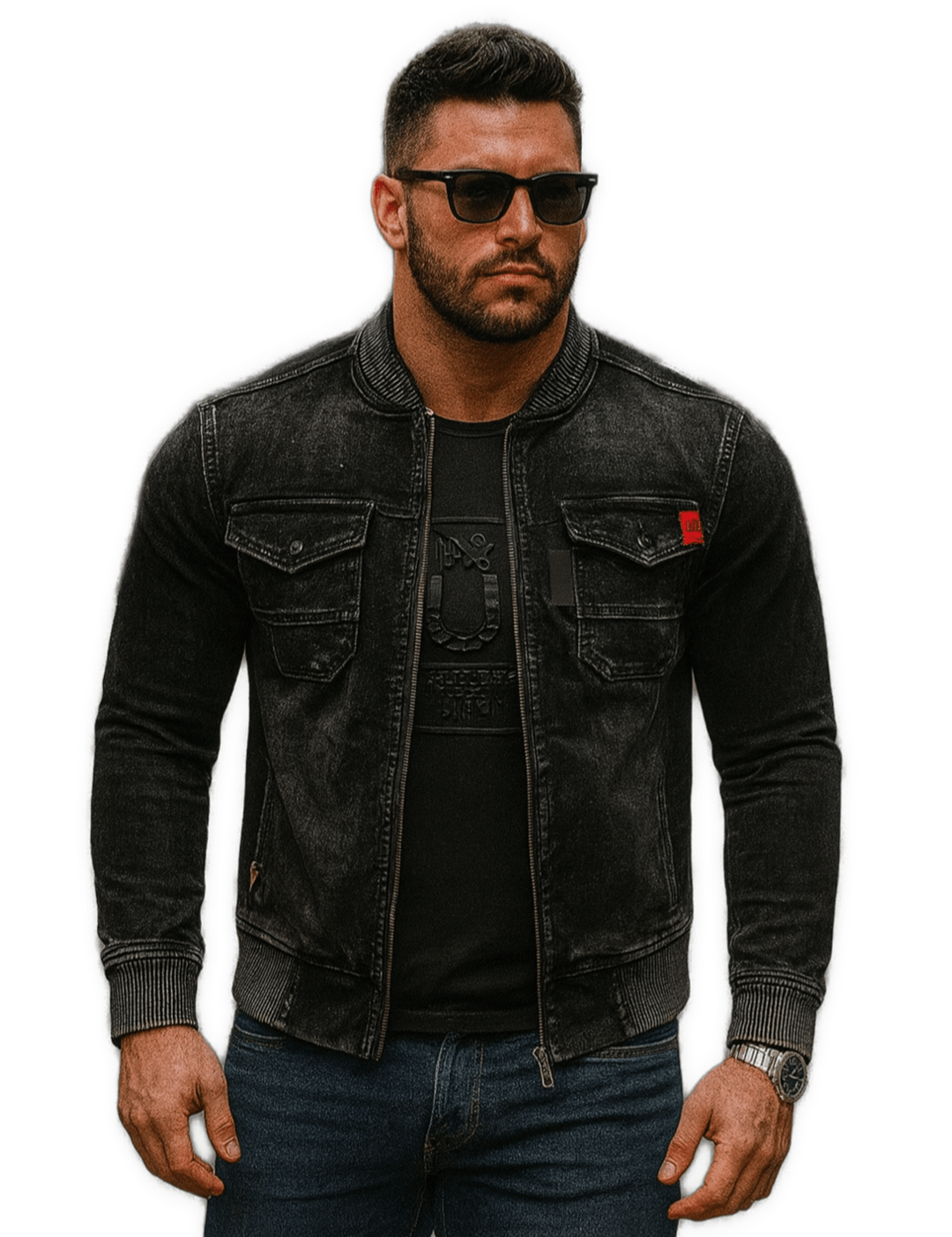 LKO 3 - Long Sleeve Jeans Jacket for Men - Sarman Fashion - Wholesale Clothing Fashion Brand for Men from Canada