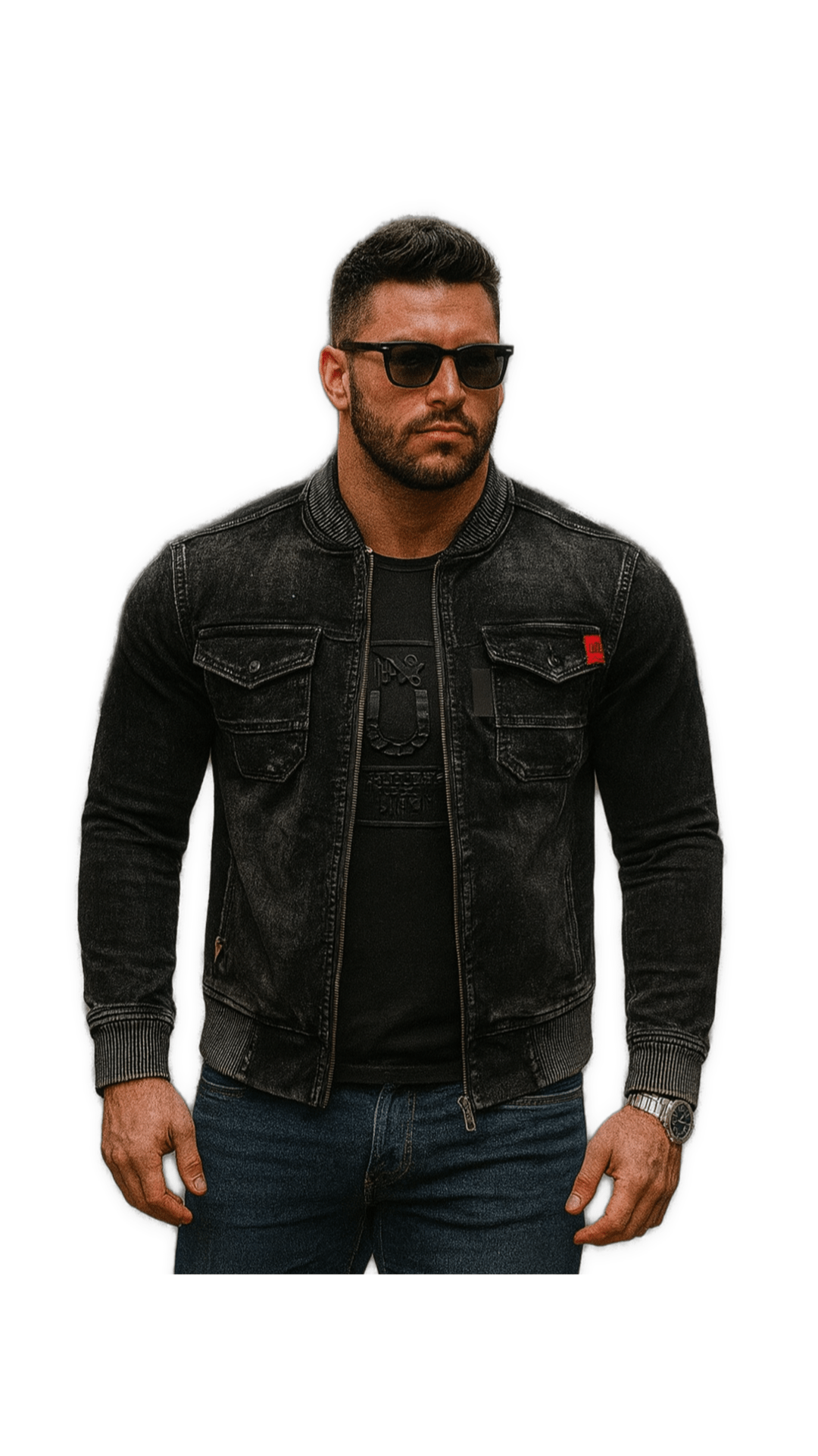 LKO 3 - Long Sleeve Jeans Jacket for Men - Sarman Fashion - Wholesale Clothing Fashion Brand for Men from Canada