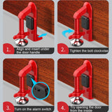 Locks Self - Defense Door Stop Travel Accommodation Door Stop Door Lock Security Device, Style: Alarm Door Stop - Sarman Fashion - Wholesale Clothing Fashion Brand for Men from Canada