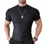 Losan 2 - High Neck T-shirt for Men - Sarman Fashion - Wholesale Clothing Fashion Brand for Men from Canada