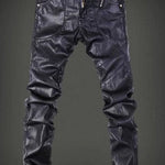 Luodria 2 - Pu Leather Joggers for Men - Sarman Fashion - Wholesale Clothing Fashion Brand for Men from Canada
