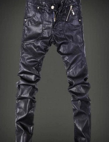 Luodria 2 - Pu Leather Joggers for Men - Sarman Fashion - Wholesale Clothing Fashion Brand for Men from Canada