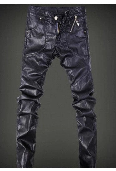 Luodria 2 - Pu Leather Joggers for Men - Sarman Fashion - Wholesale Clothing Fashion Brand for Men from Canada