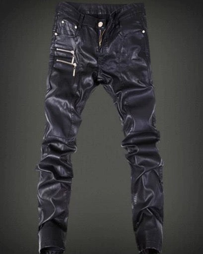 Luodria 3 - Pu Leather Joggers for Men - Sarman Fashion - Wholesale Clothing Fashion Brand for Men from Canada