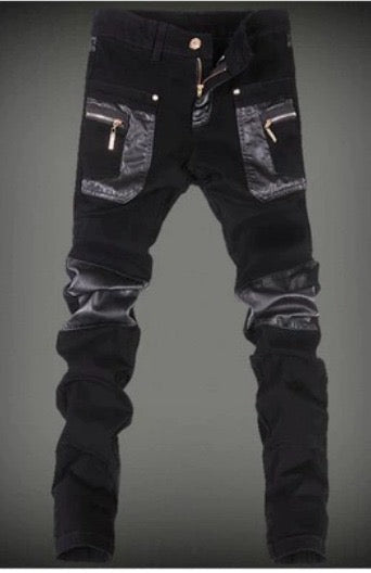 Luodria 4 - Pu Leather Joggers for Men - Sarman Fashion - Wholesale Clothing Fashion Brand for Men from Canada