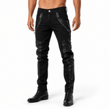Luodria 5 - Pu Leather Joggers for Men - Sarman Fashion - Wholesale Clothing Fashion Brand for Men from Canada