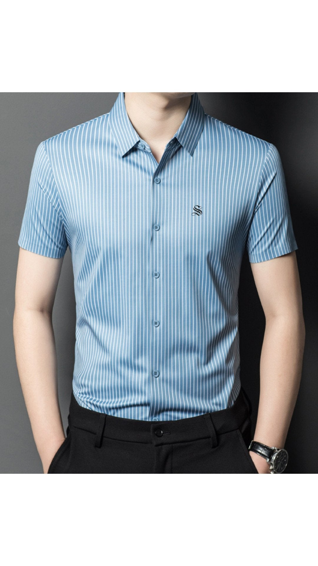 Madina - Short Sleeves Shirt for Men - Sarman Fashion - Wholesale Clothing Fashion Brand for Men from Canada