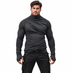 MArnega 2 - High Neck Long Sleeve Shirt for Men - Sarman Fashion - Wholesale Clothing Fashion Brand for Men from Canada
