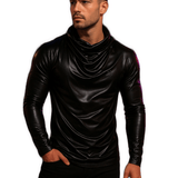 MArnega - High Neck Long Sleeve Shirt for Men - Sarman Fashion - Wholesale Clothing Fashion Brand for Men from Canada