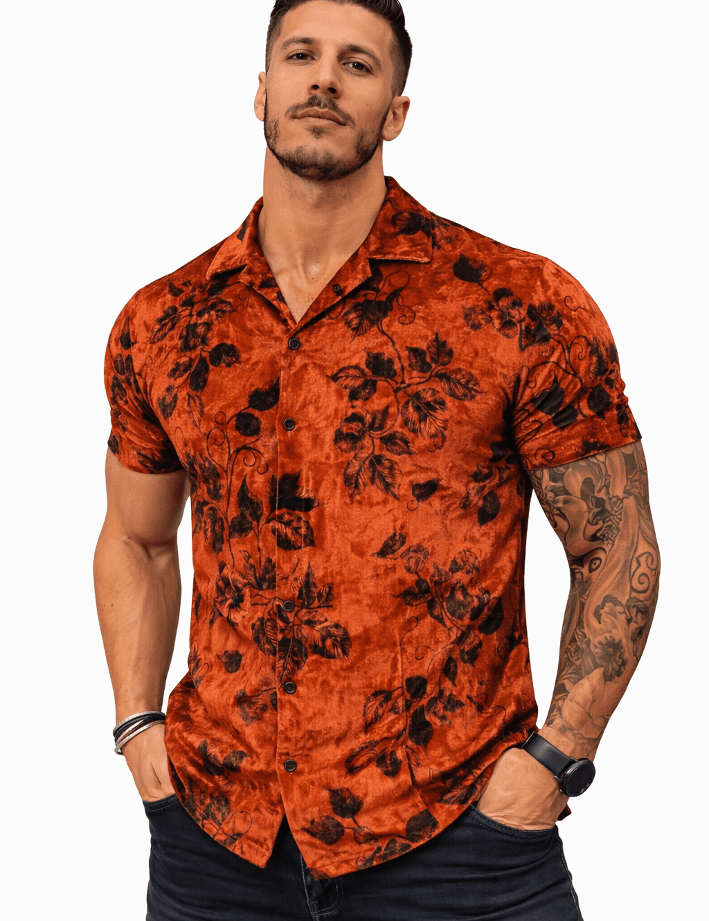 MazoAno 10 - Velvet Classic Shirt for Men - Sarman Fashion - Wholesale Clothing Fashion Brand for Men from Canada