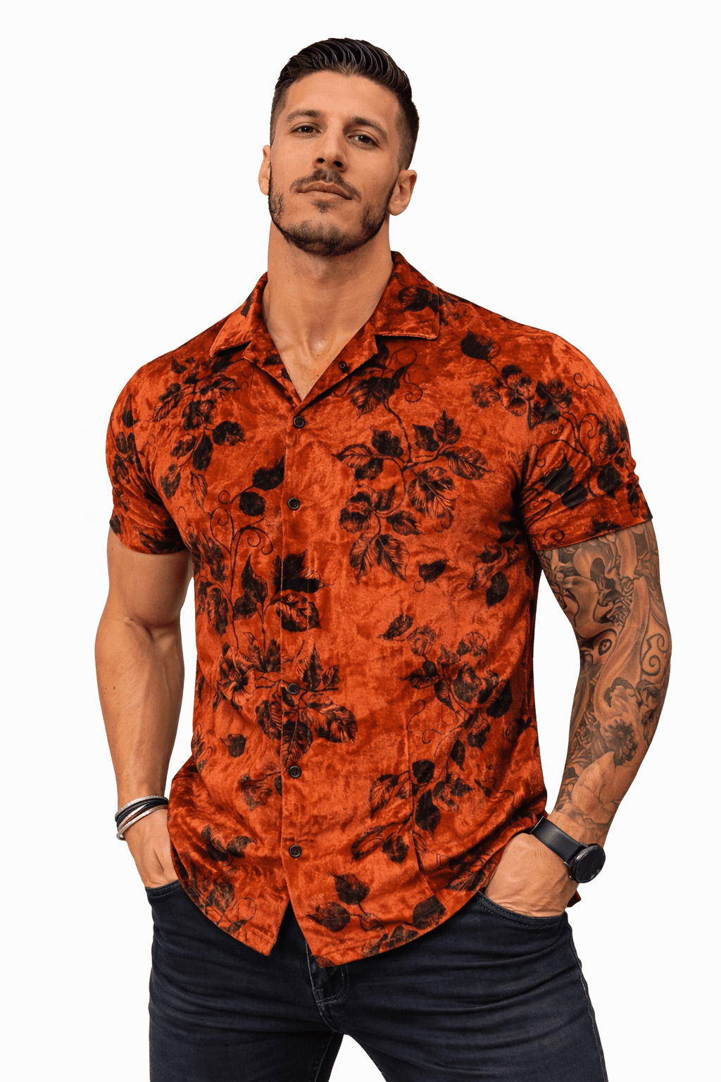 MazoAno 10 - Velvet Classic Shirt for Men - Sarman Fashion - Wholesale Clothing Fashion Brand for Men from Canada