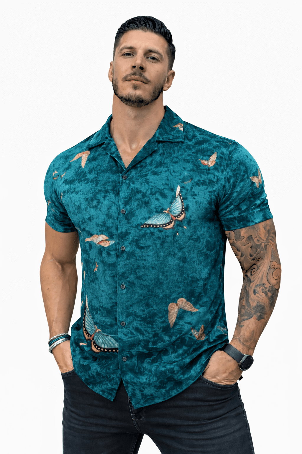 MazoAno 12 - Velvet Classic Shirt for Men - Sarman Fashion - Wholesale Clothing Fashion Brand for Men from Canada
