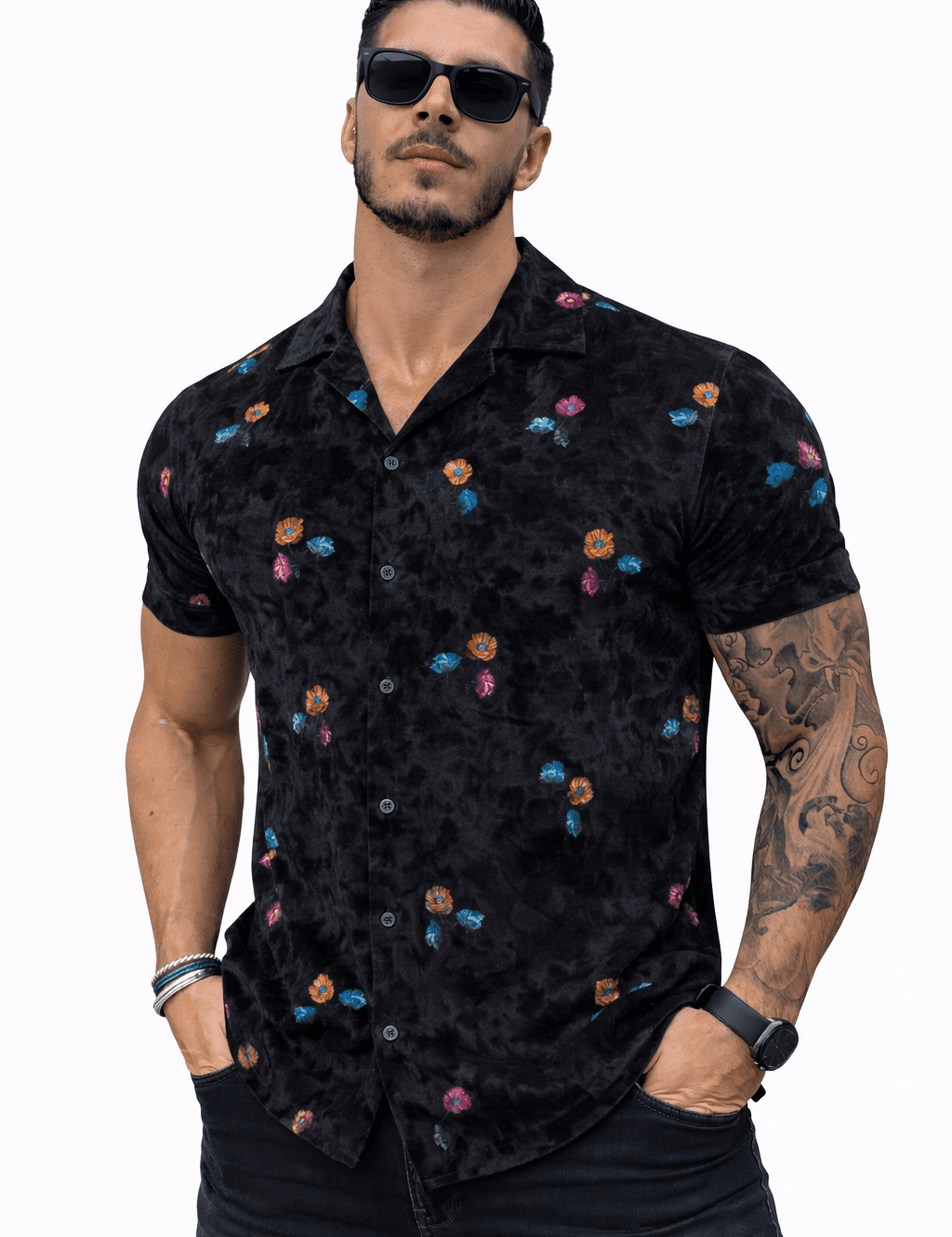 MazoAno 14 - Velvet Classic Shirt for Men - Sarman Fashion - Wholesale Clothing Fashion Brand for Men from Canada