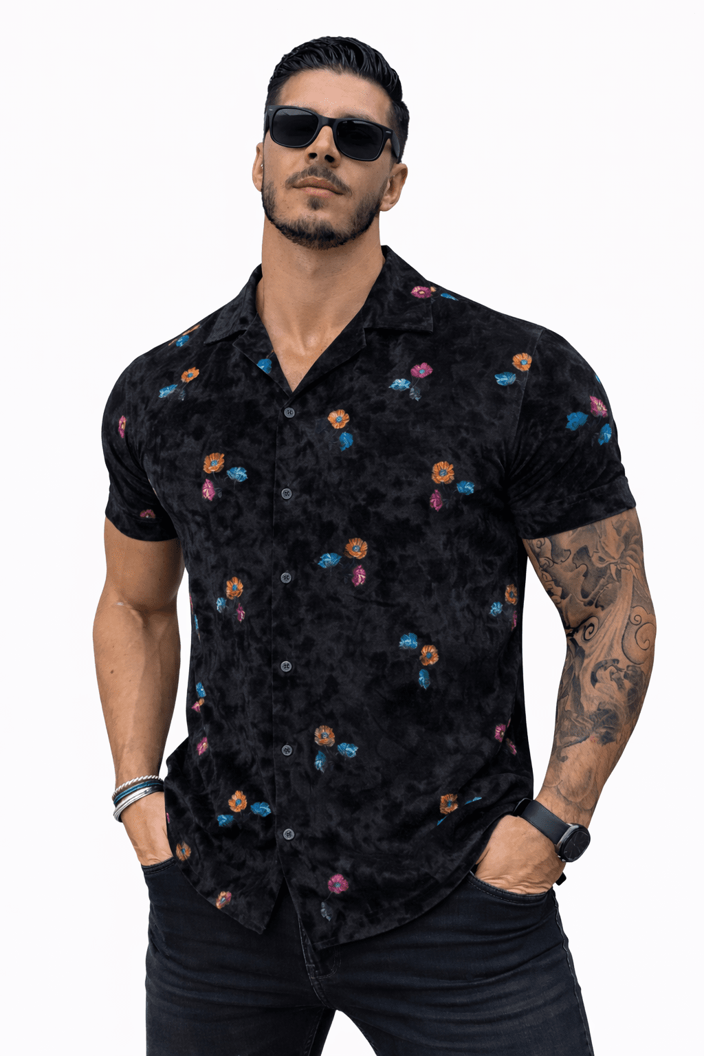 MazoAno 14 - Velvet Classic Shirt for Men - Sarman Fashion - Wholesale Clothing Fashion Brand for Men from Canada