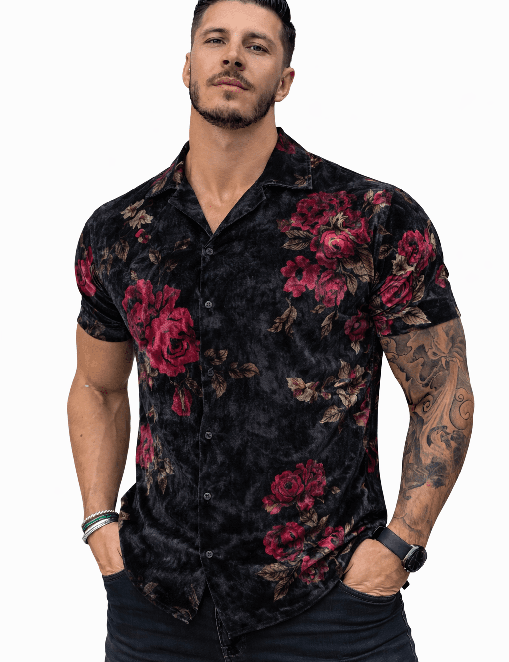 MazoAno 2 - Velvet Classic Shirt for Men - Sarman Fashion - Wholesale Clothing Fashion Brand for Men from Canada