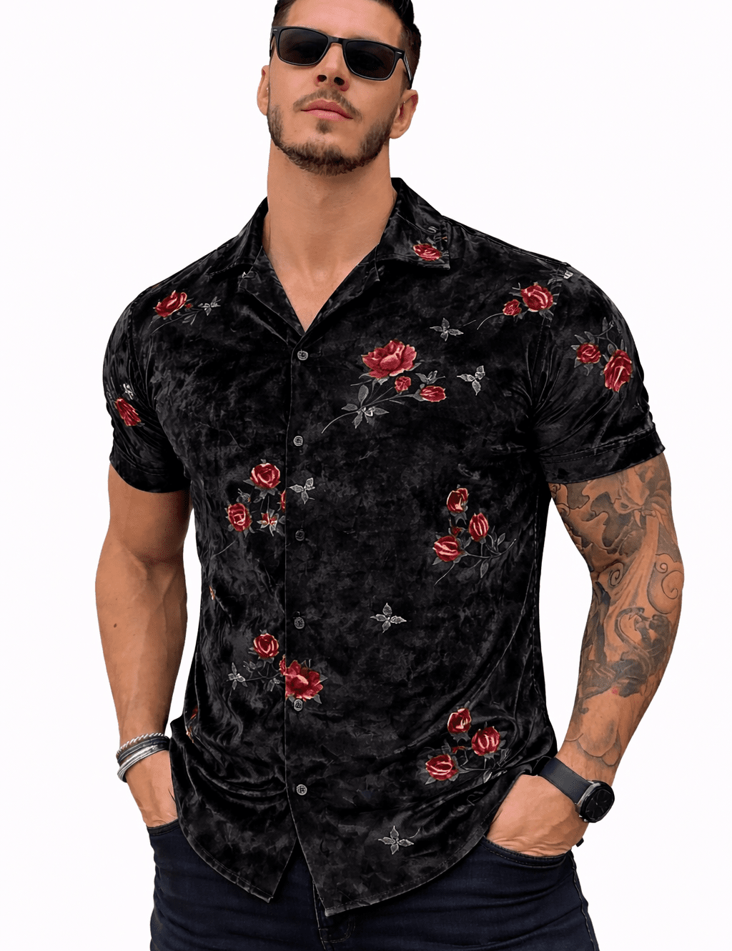 MazoAno 20 - Velvet Classic Shirt for Men - Sarman Fashion - Wholesale Clothing Fashion Brand for Men from Canada