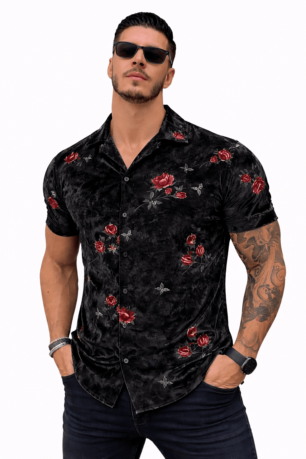 MazoAno 20 - Velvet Classic Shirt for Men - Sarman Fashion - Wholesale Clothing Fashion Brand for Men from Canada