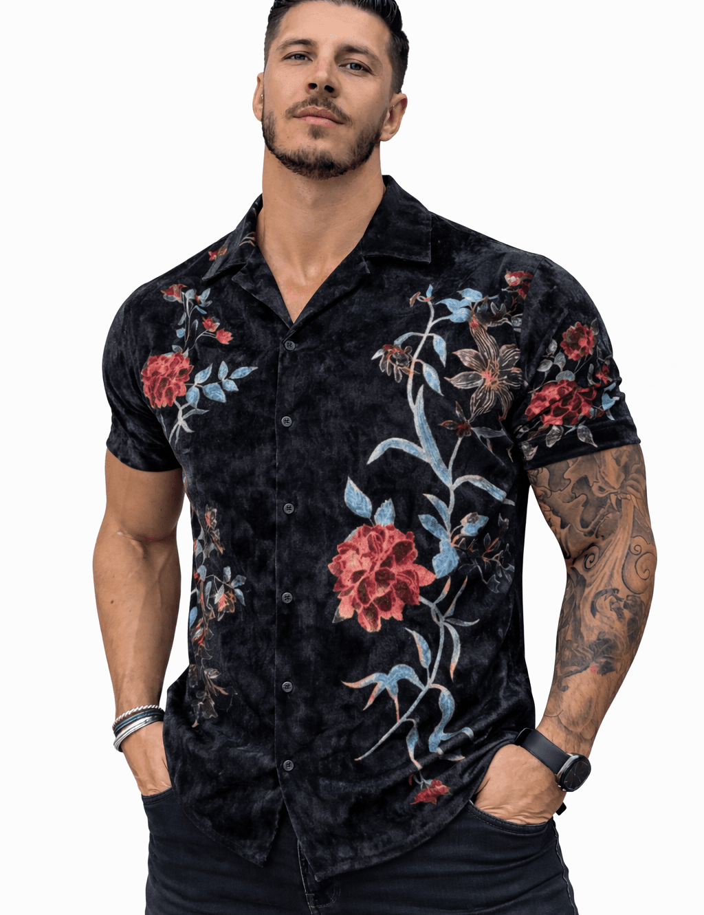 MazoAno 3 - Velvet Classic Shirt for Men - Sarman Fashion - Wholesale Clothing Fashion Brand for Men from Canada