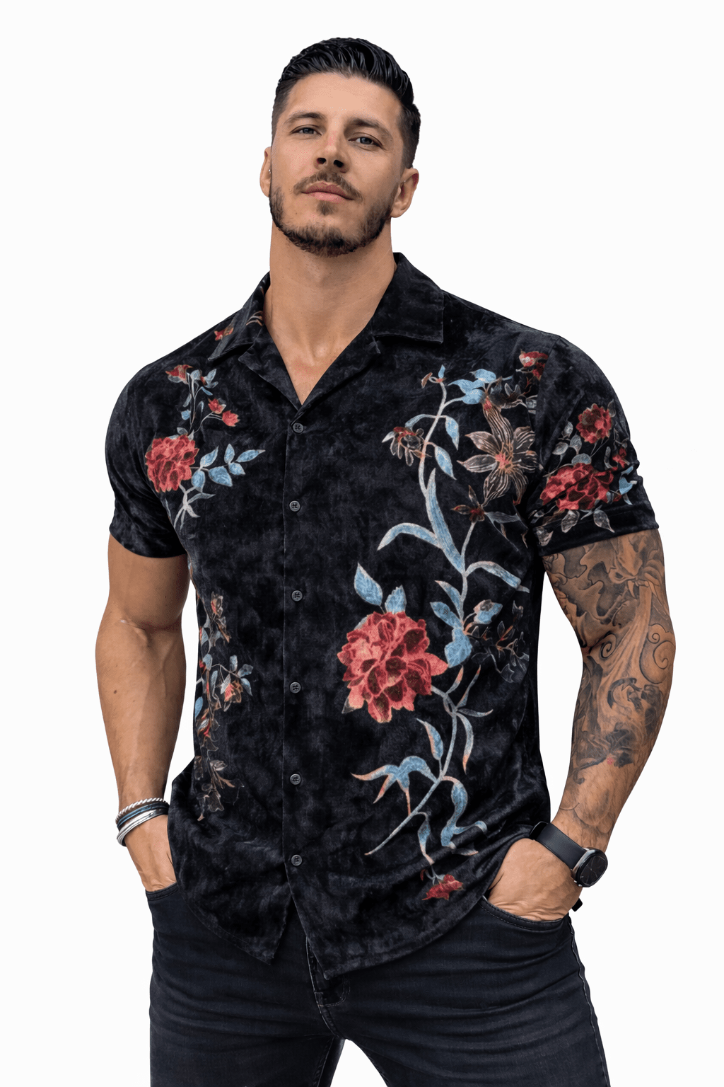MazoAno 3 - Velvet Classic Shirt for Men - Sarman Fashion - Wholesale Clothing Fashion Brand for Men from Canada