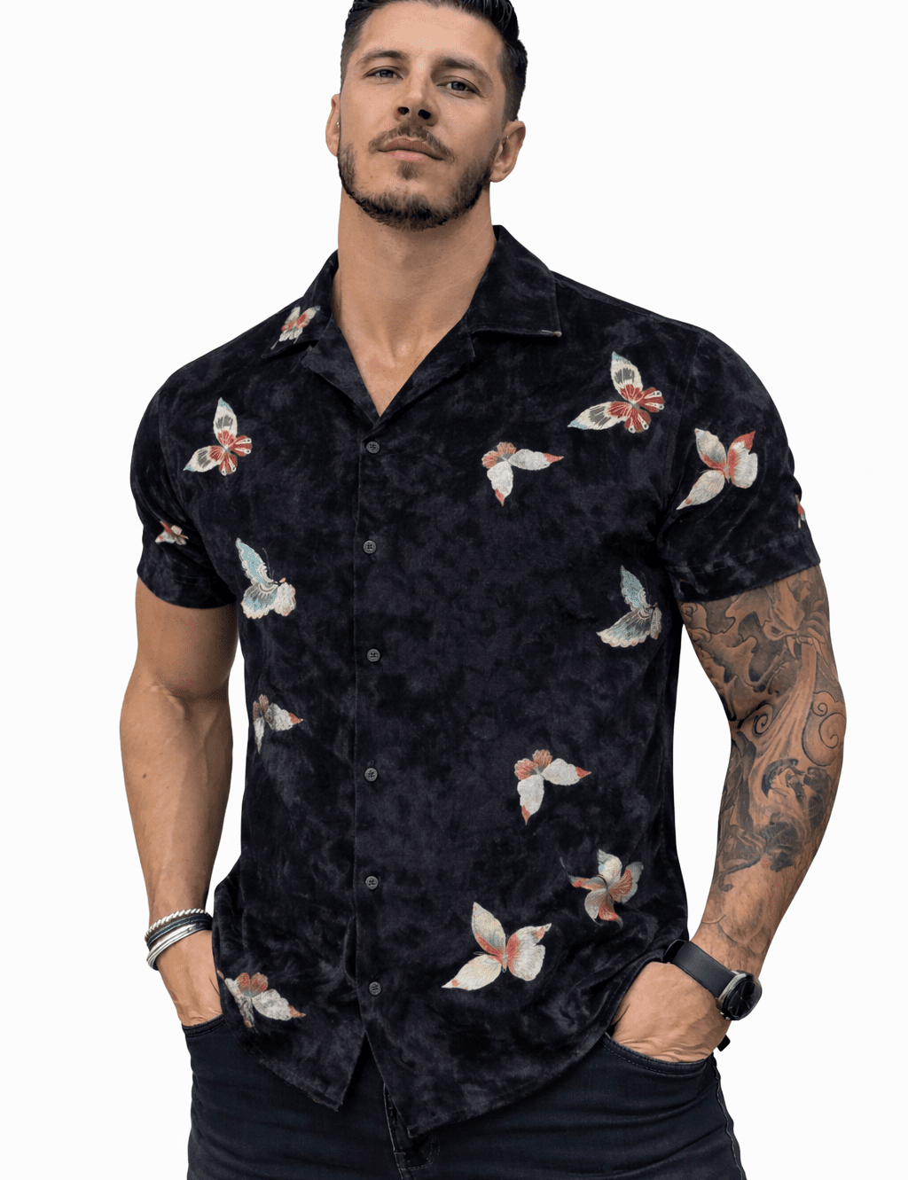MazoAno 4 - Velvet Classic Shirt for Men - Sarman Fashion - Wholesale Clothing Fashion Brand for Men from Canada