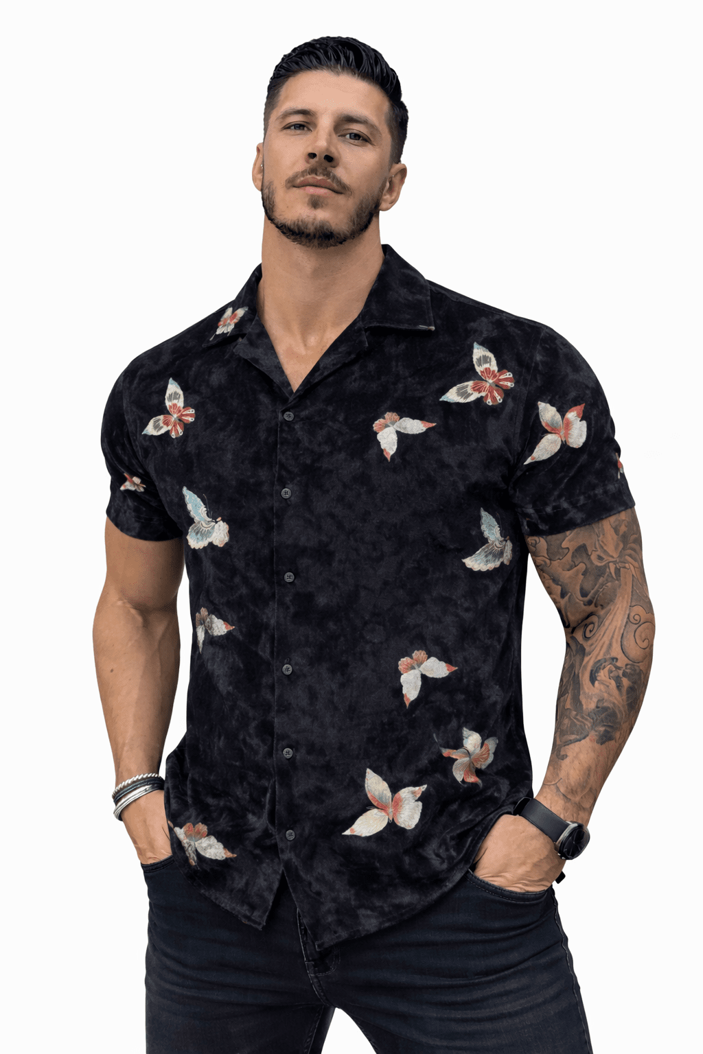 MazoAno 4 - Velvet Classic Shirt for Men - Sarman Fashion - Wholesale Clothing Fashion Brand for Men from Canada