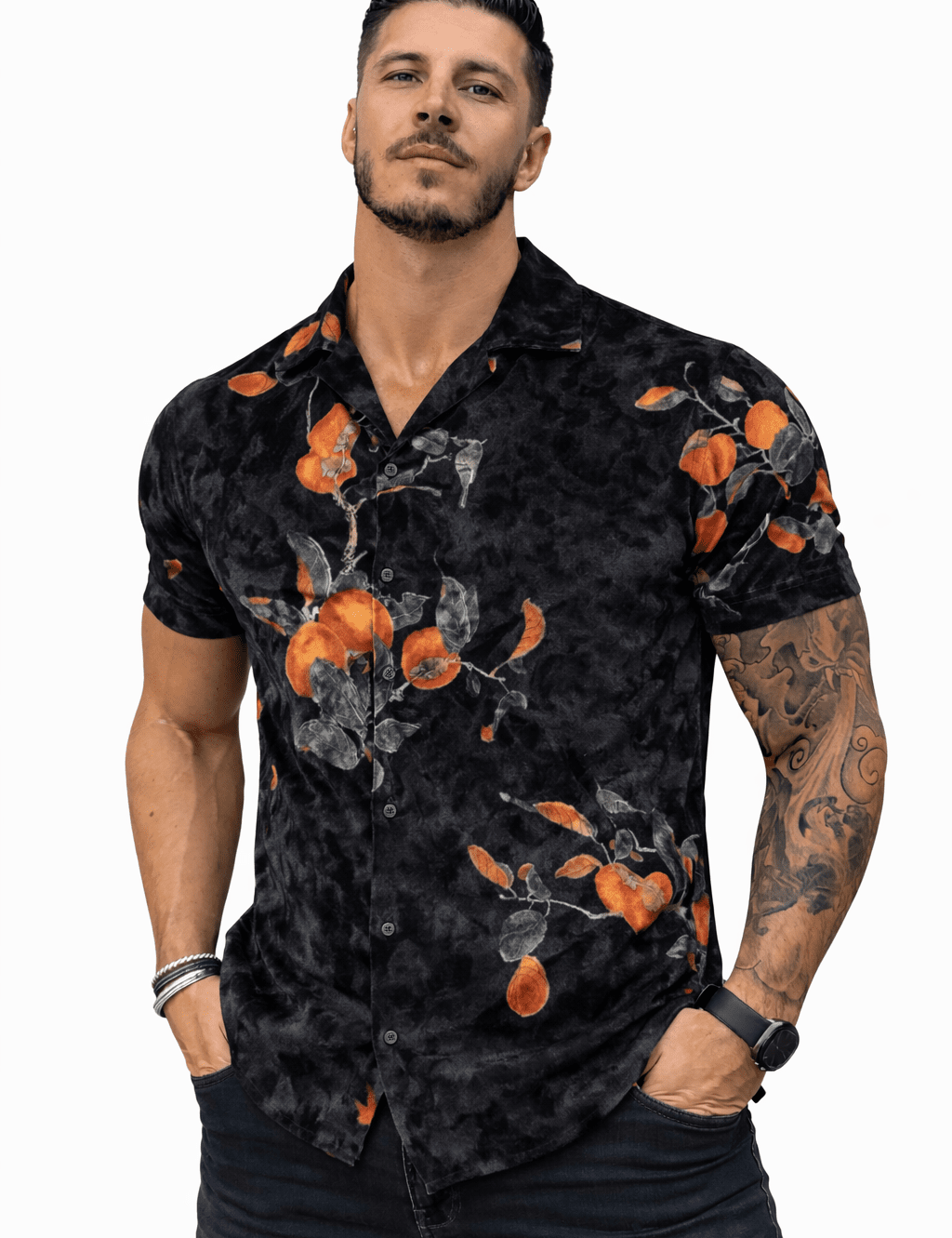 MazoAno 5 - Velvet Classic Shirt for Men - Sarman Fashion - Wholesale Clothing Fashion Brand for Men from Canada