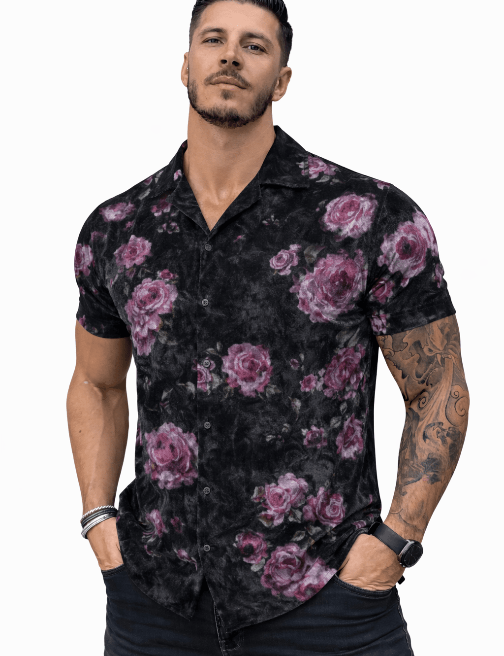 MazoAno 6 - Velvet Classic Shirt for Men - Sarman Fashion - Wholesale Clothing Fashion Brand for Men from Canada