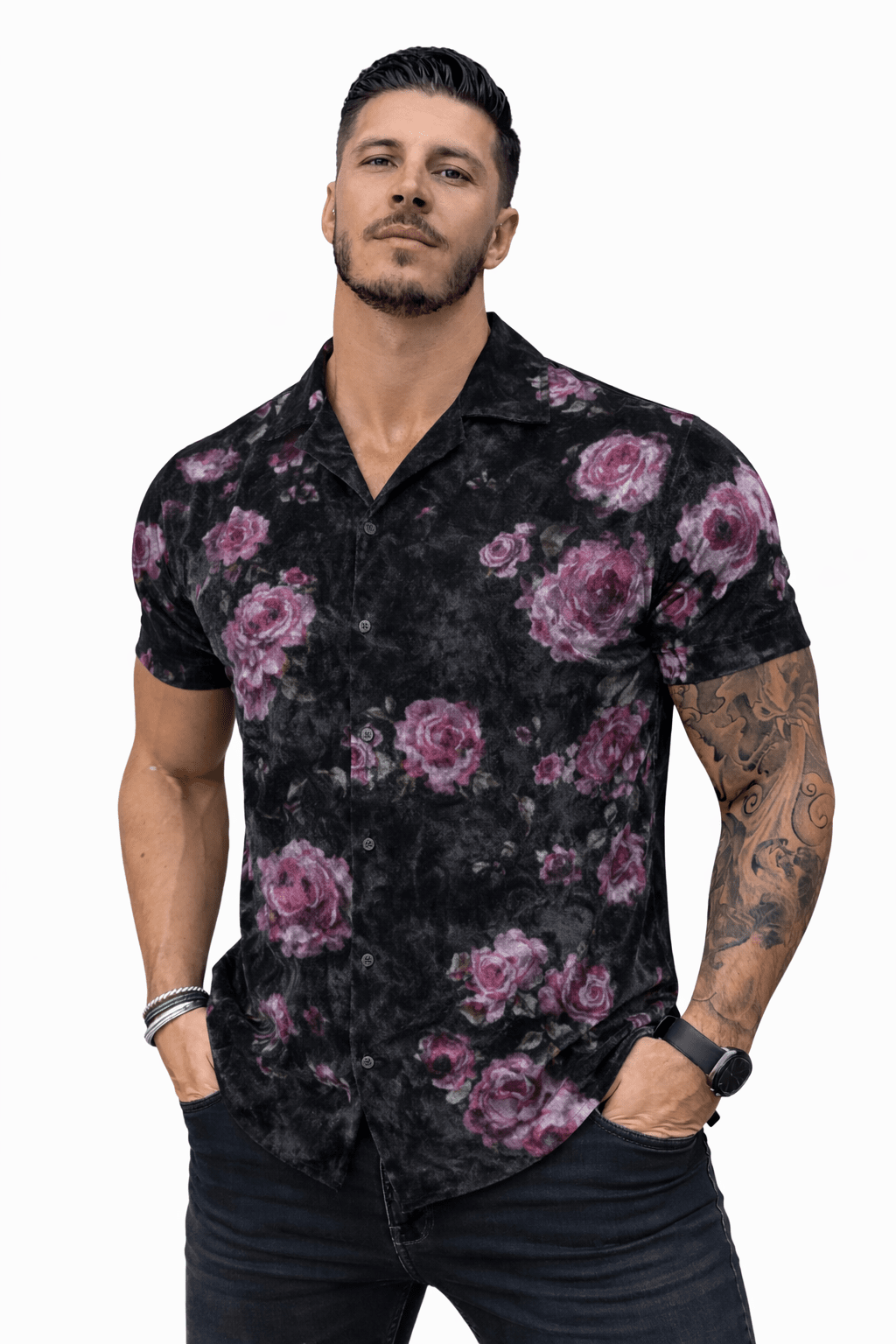 MazoAno 6 - Velvet Classic Shirt for Men - Sarman Fashion - Wholesale Clothing Fashion Brand for Men from Canada