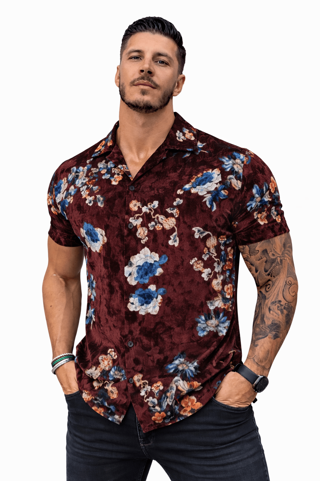 MazoAno 8 - Velvet Classic Shirt for Men - Sarman Fashion - Wholesale Clothing Fashion Brand for Men from Canada