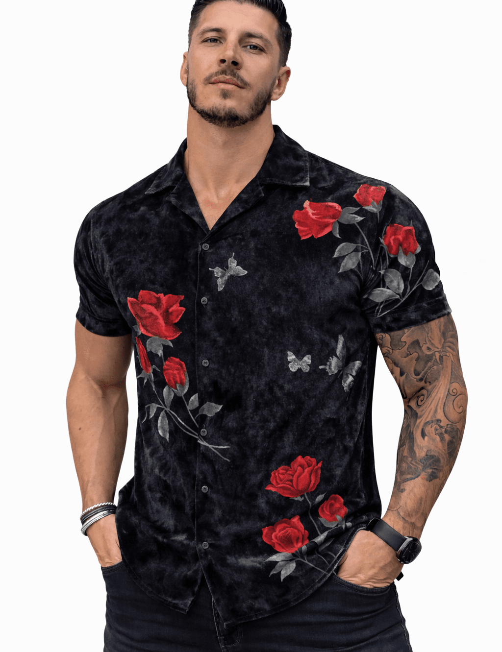 MazoAno - Velvet Classic Shirt for Men - Sarman Fashion - Wholesale Clothing Fashion Brand for Men from Canada