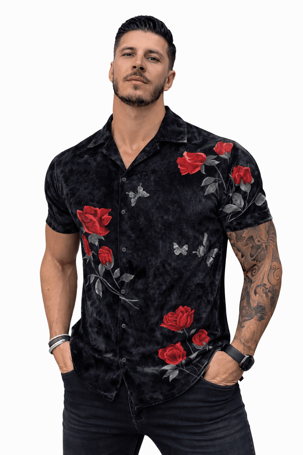 MazoAno - Velvet Classic Shirt for Men - Sarman Fashion - Wholesale Clothing Fashion Brand for Men from Canada