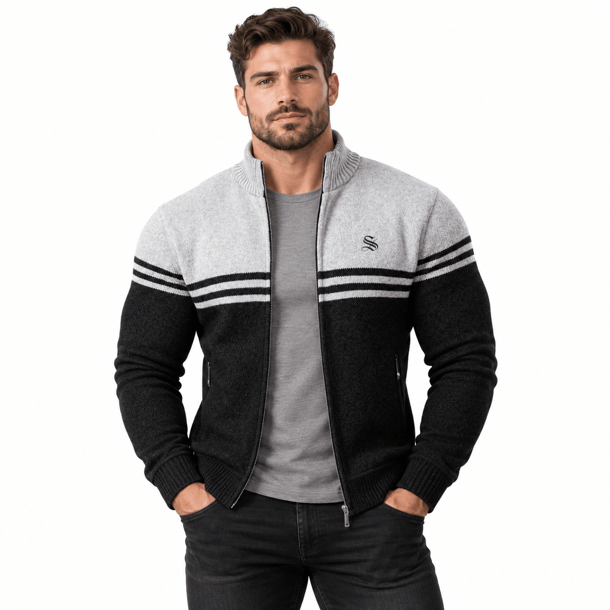 Meeti 55 - Long Sleeve Jacket for Men - Sarman Fashion - Wholesale Clothing Fashion Brand for Men from Canada