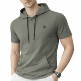 Mentol - Hood T-shirt for Men - Sarman Fashion - Wholesale Clothing Fashion Brand for Men from Canada