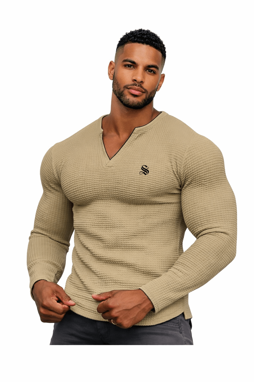 Mirka - V - Neck T-Shirt for Men - Sarman Fashion - Wholesale Clothing Fashion Brand for Men from Canada