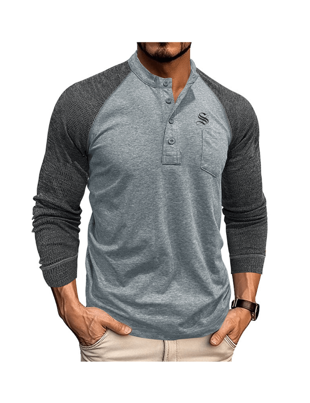 MNJ - Long Sleeves Shirt for Men - Sarman Fashion - Wholesale Clothing Fashion Brand for Men from Canada