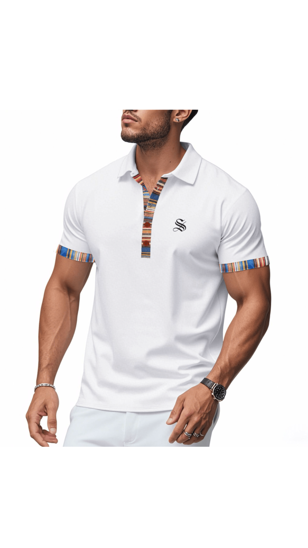 Molno - V - Neck T-Shirt for Men - Sarman Fashion - Wholesale Clothing Fashion Brand for Men from Canada