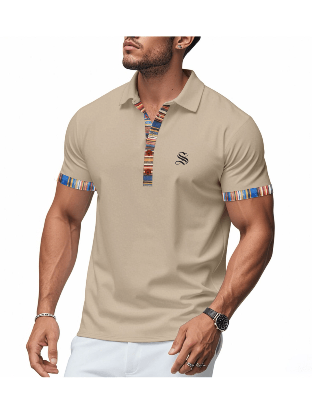Molno - V - Neck T-Shirt for Men - Sarman Fashion - Wholesale Clothing Fashion Brand for Men from Canada