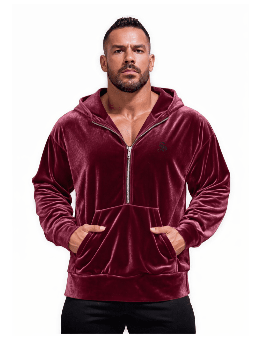 Mutant 111 - Velvet Hoodie for Men - Sarman Fashion - Wholesale Clothing Fashion Brand for Men from Canada