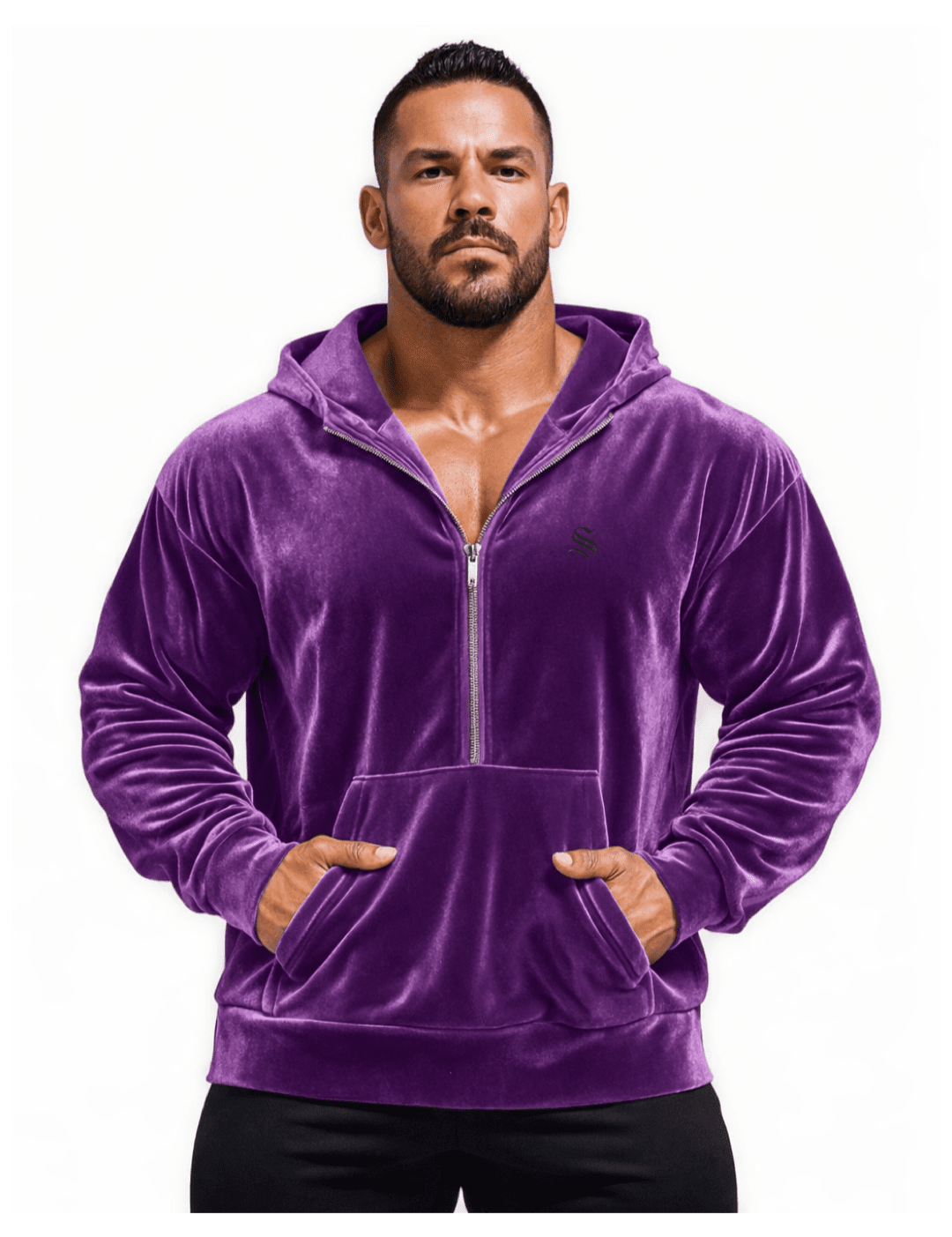 Mutant 111 - Velvet Hoodie for Men - Sarman Fashion - Wholesale Clothing Fashion Brand for Men from Canada