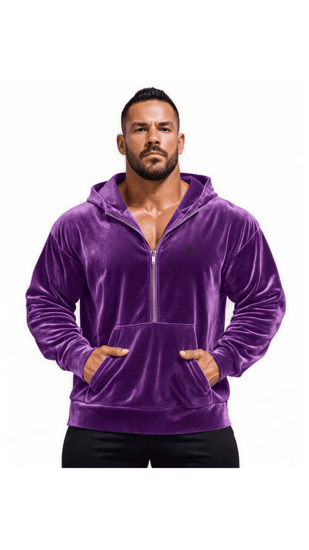 Mutant 111 - Velvet Hoodie for Men - Sarman Fashion - Wholesale Clothing Fashion Brand for Men from Canada