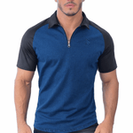 My X - Blue/Black Polo Jeans Shirt for Men - Sarman Fashion - Wholesale Clothing Fashion Brand for Men from Canada