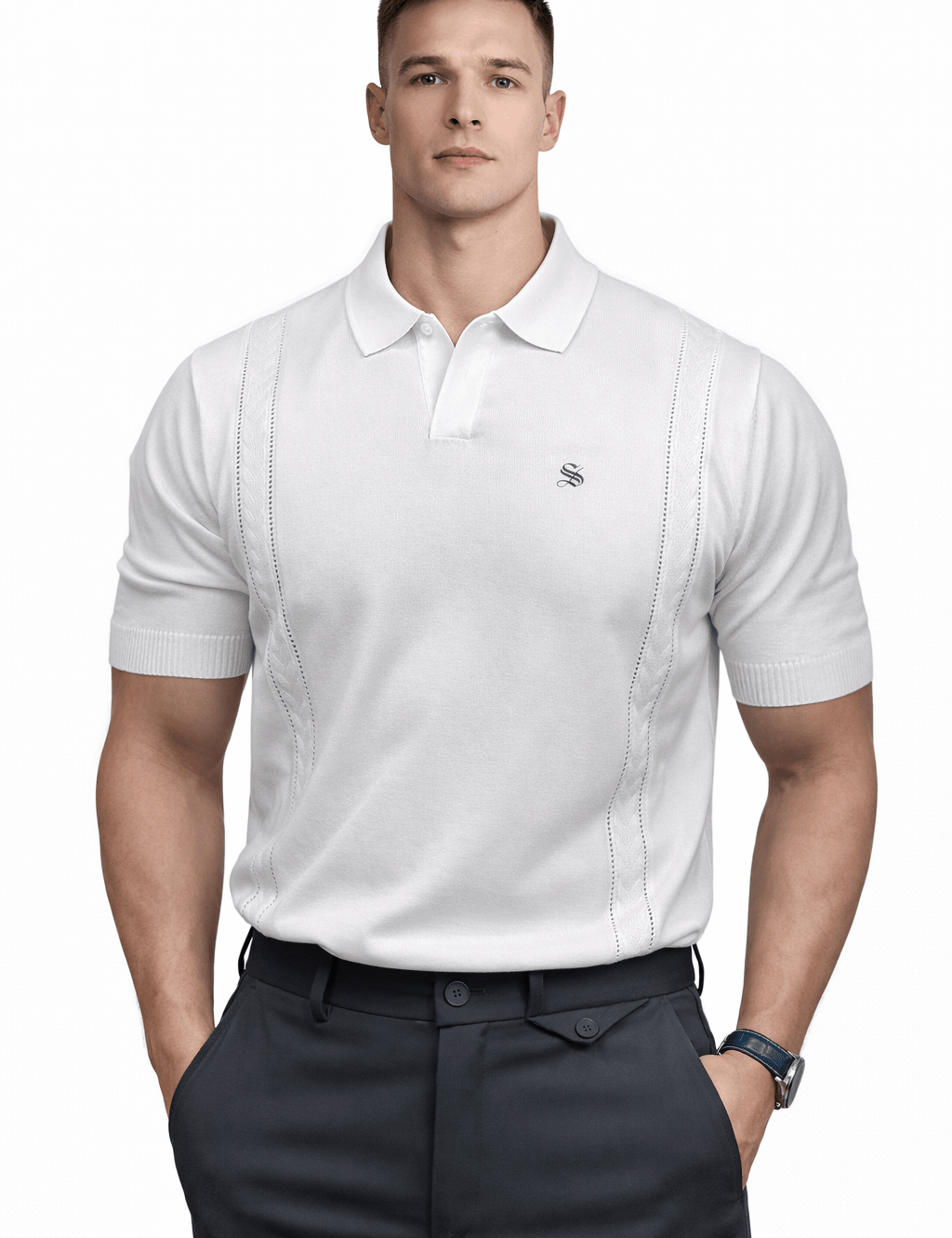 Nava 3 - Polo Shirt for Men - Sarman Fashion - Wholesale Clothing Fashion Brand for Men from Canada