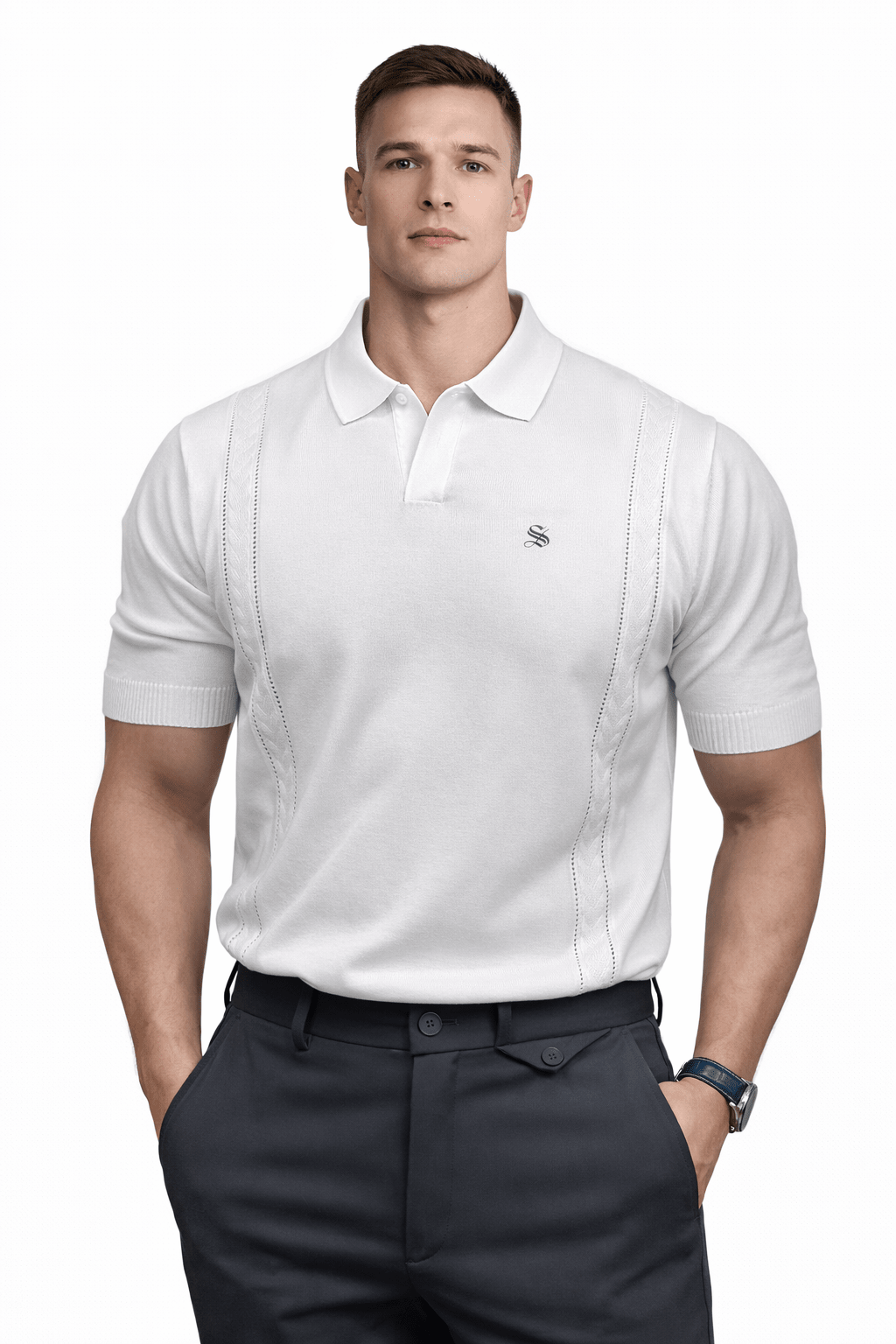 Nava 3 - Polo Shirt for Men - Sarman Fashion - Wholesale Clothing Fashion Brand for Men from Canada