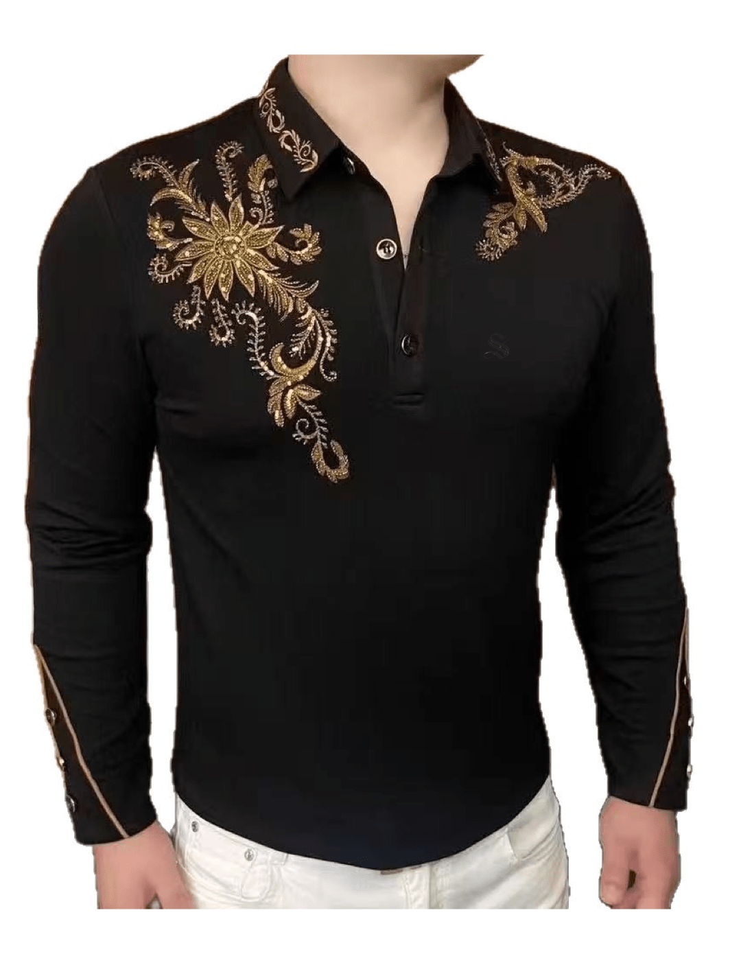 Naza 11 - Long Sleeves Polo Shirt for Men - Sarman Fashion - Wholesale Clothing Fashion Brand for Men from Canada
